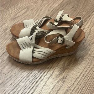 Zodiac Cork Espadrille Wedge Sandals